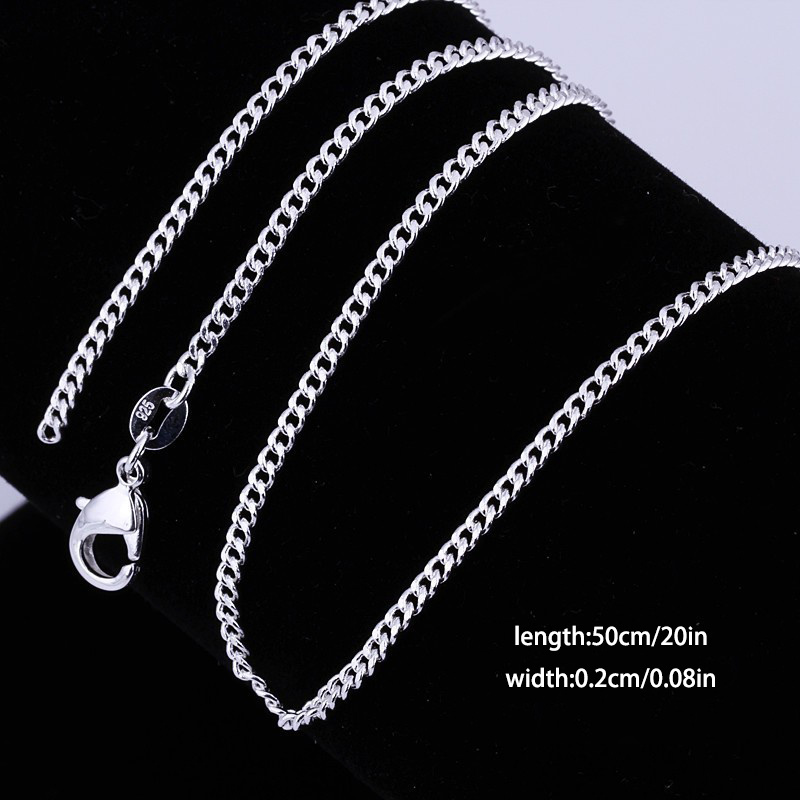 5pcs Silver Plated Brass Clavicle Chain Necklace for Parties